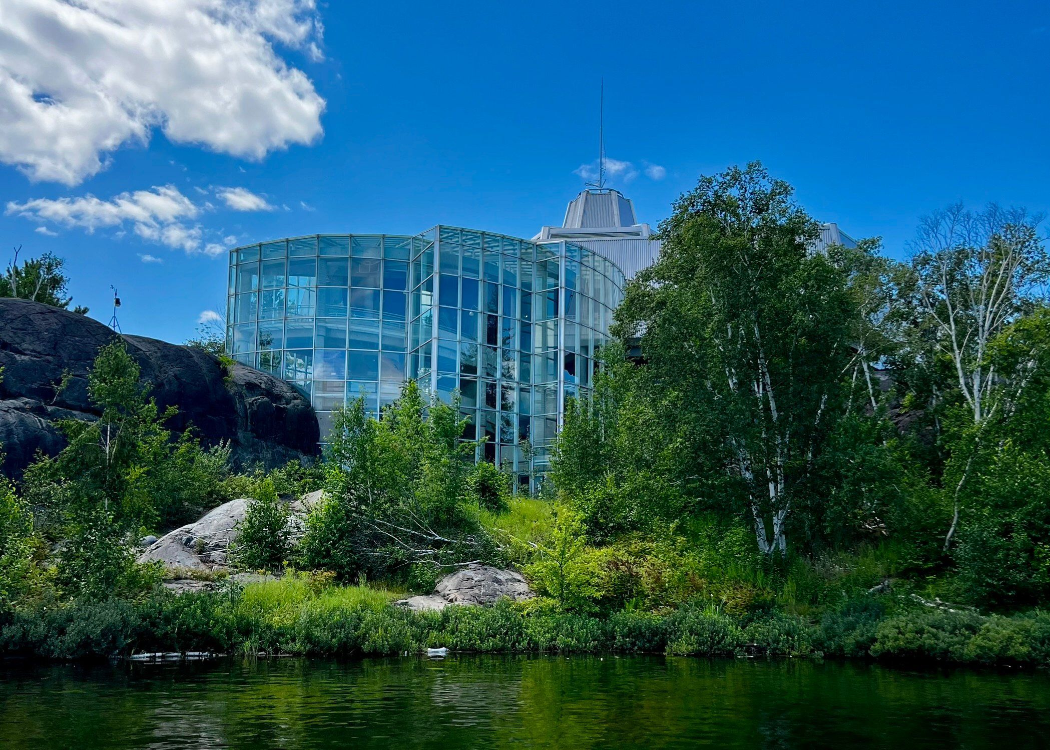 Sudbury lakes and rocky shoreline in summer